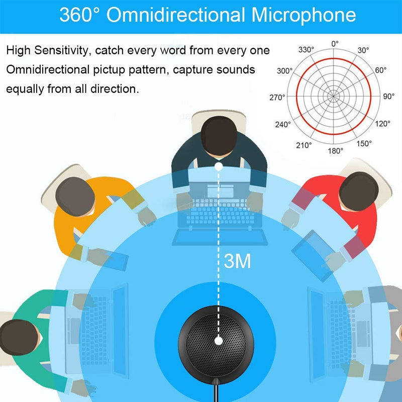 [Australia - AusPower] - Conference USB Microphone, Computer Desktop Mic with LED Indicator, TKGOU Plug & Play Omnidirectional Condenser PC Laptop Mics for Online Meeting/Class,Skype,Recording,Chatting,Zoom,(Windows/Mac OS X) DM2 