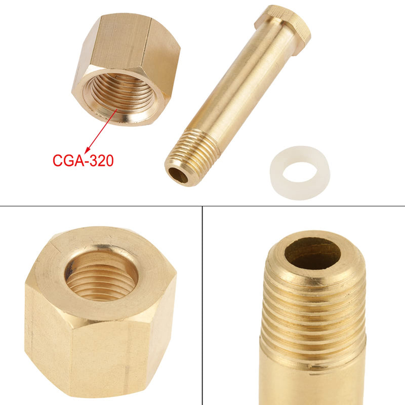 [Australia - AusPower] - CGA-320 Carbon Dioxide Regulator Inlet Nut and Nipple with Washer 