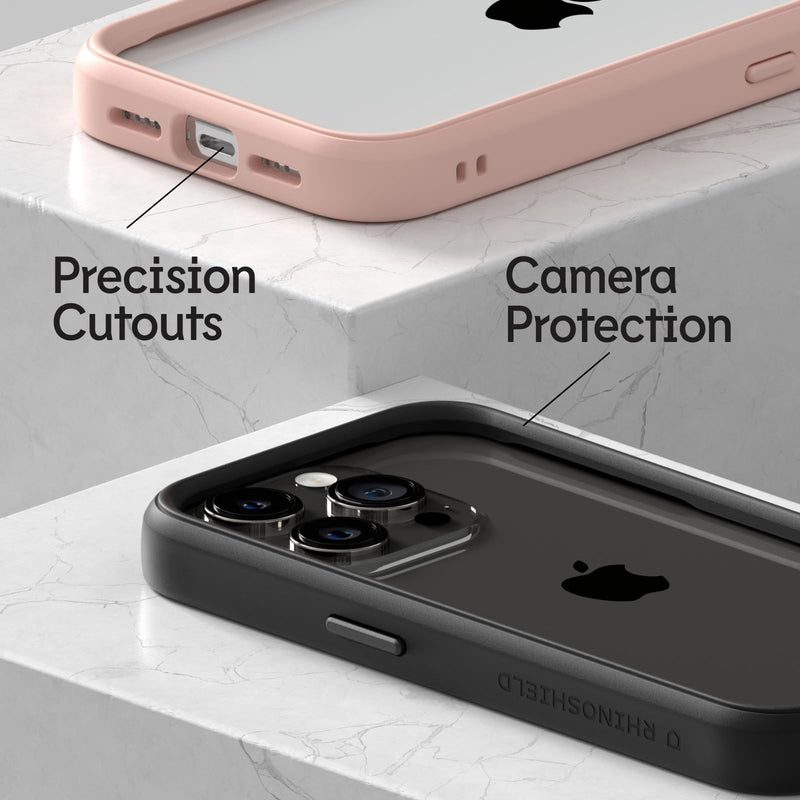[Australia - AusPower] - RhinoShield Bumper Case Compatible with [iPhone 15 Pro] | CrashGuard - Shock Absorbent Slim Design Protective Cover 3.5M / 11ft Drop Protection - Black iPhone 15 Pro - Black 