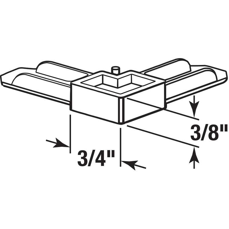 Prime-Line MP7723 Screen Frame Corner, 3/8 In. x 3/4 In., White Plastic (100 Pack) 3/8 in. x 3/4 in.