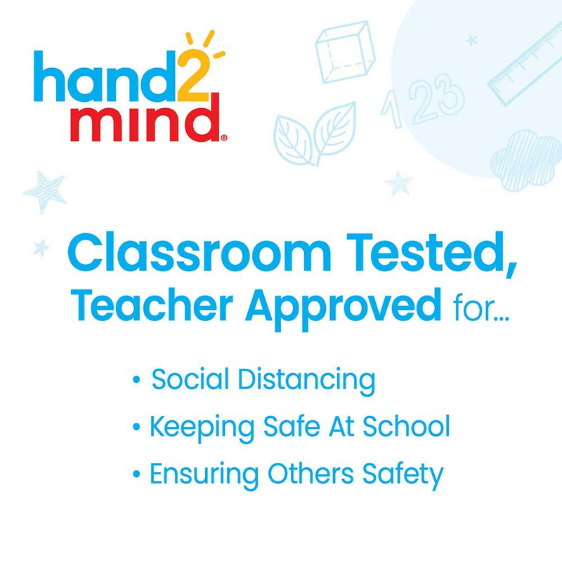 [Australia - AusPower] - hand2mind - 93733 10 Social Distancing Floor Decals Arrows, 12 Inch Orange & Blue Safety Floor Sign, Waterproof and Washable for Indoor Or Outdoor 6 Feet Distancing Floor Arrows 