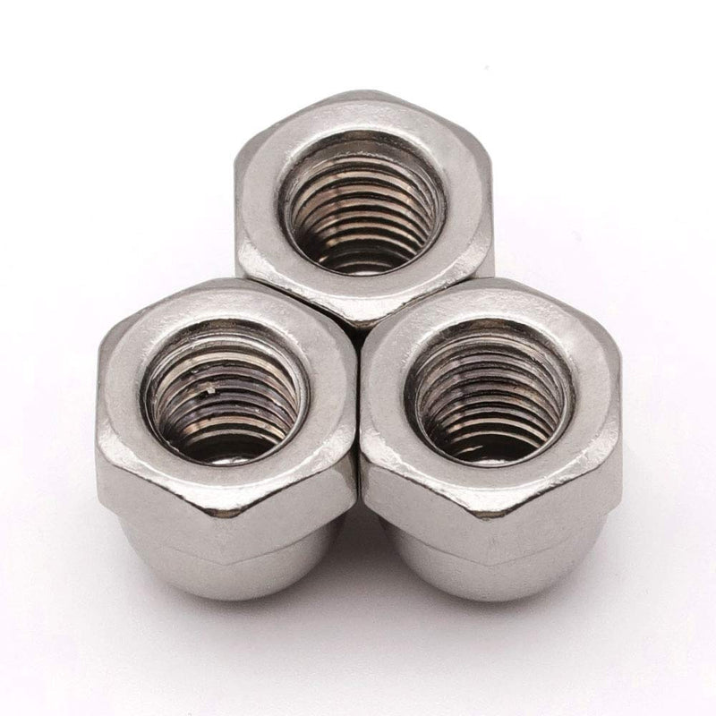 [Australia - AusPower] - Metric M8 Stainless Steel Acorn Cap Nuts, 304 SS (18/8), Bright Finish, Corrosion Resistant Dome Head Cap Nut for DIY & Construction, 20-Pack 