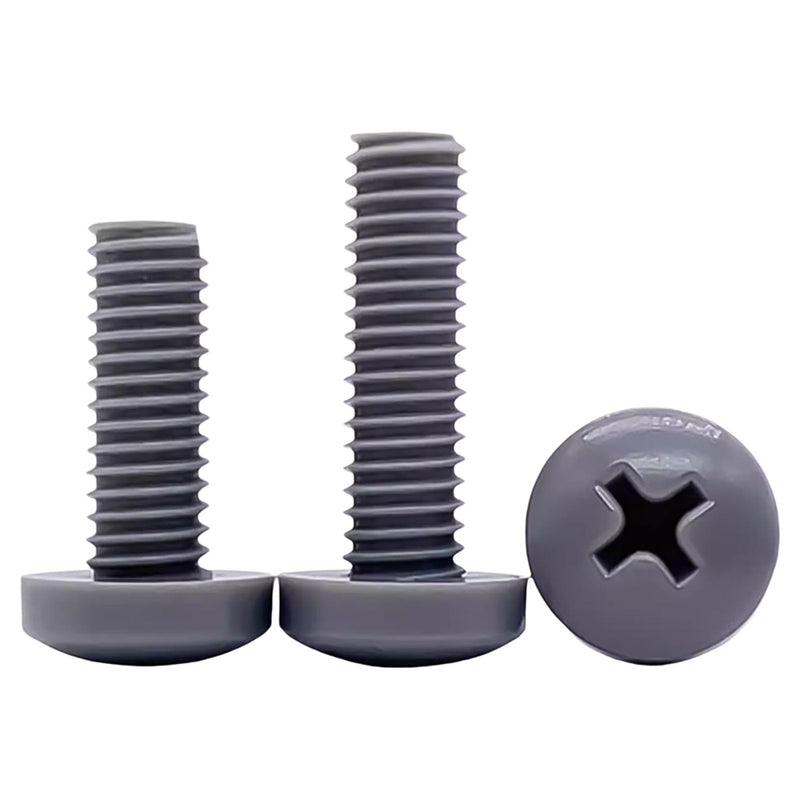 [Australia - AusPower] - PVC Metric Phillips Pan Head Screws with Nuts and Washers Set M3 M4 M5 Assortment Hardware Kit Total 470PCS Grey M3-M5 