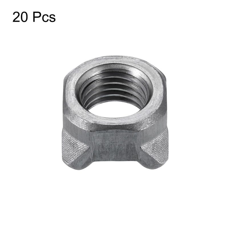 [Australia - AusPower] - uxcell Weld Nuts, M16 Square UNC Carbon Steel Machine Screw Gray 20Pcs 