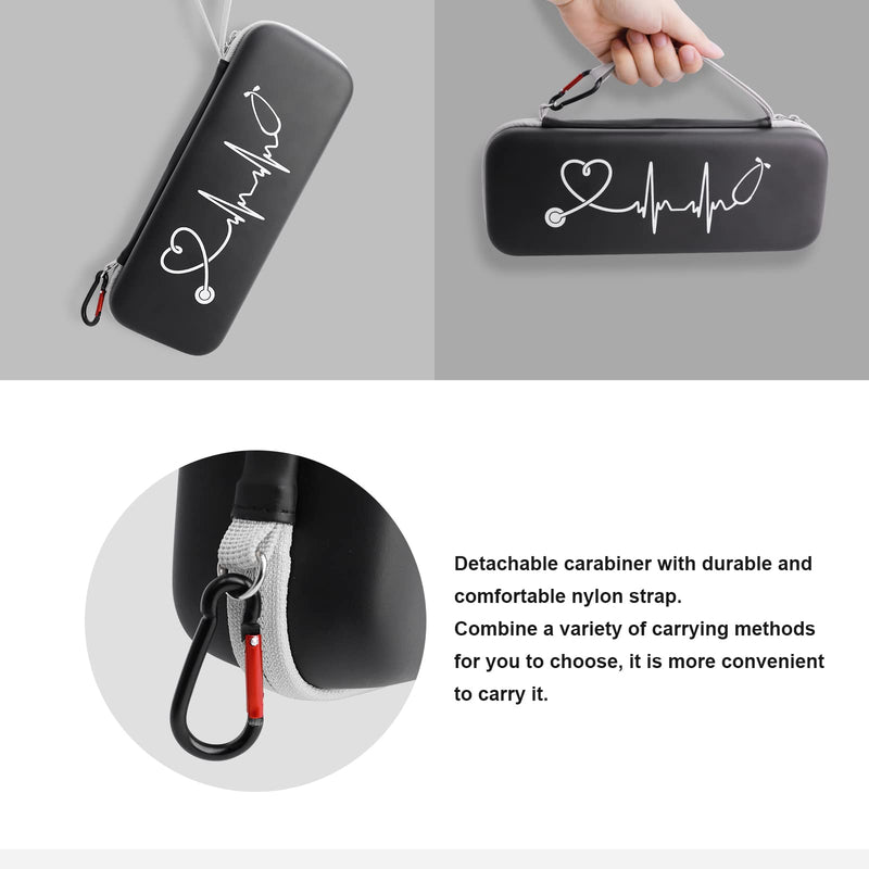 [Australia - AusPower] - Stethoscope Carry Case and Pen Lights for Nurses Pen Light with Pupil Gauge and Ruler Reusable Penlight Medical Pen Light for Doctors Nursing Students EMT EMS White Light LED Penlights for Nurses 