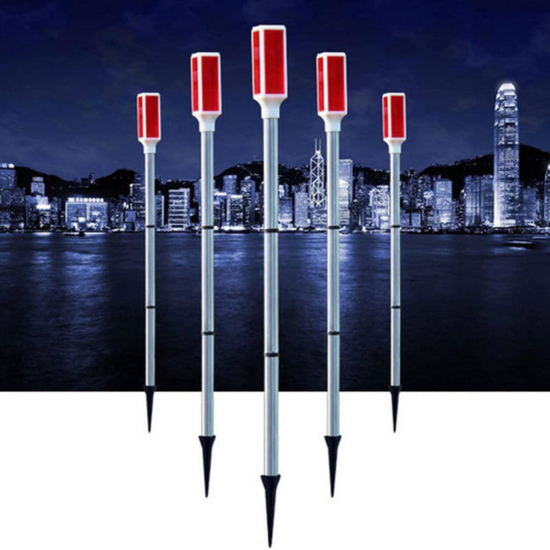 [Australia - AusPower] - Aolyty Solar Warning Light, LED Flashing Light 2 Lighting Modes Waterproof Solar Driveway Markers Reflective 30 Inches for Parking lots, Yard, Sidewalk, Safety Road Sign, Stop Sign 