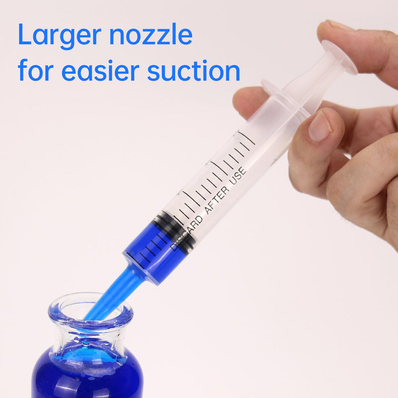 30 Pack 60ml Syringes Without Needle, Sterile & Individually Sealed, Large Plastic Syringes for Liquid, Precise Measuring for Pet Feeding, Scientific Labs & Dispensing 30