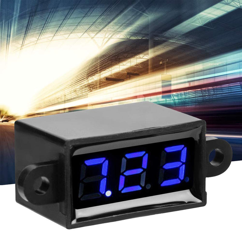 [Australia - AusPower] - Jeanoko Mini Digital DC Voltmeter 0.28 Inch Two-Wire 3.0V-30V Digital DC Waterproof, Dustproof and Drop Resistant Voltmeter Display Voltage Tester Meter 3 Colours(Blue) 