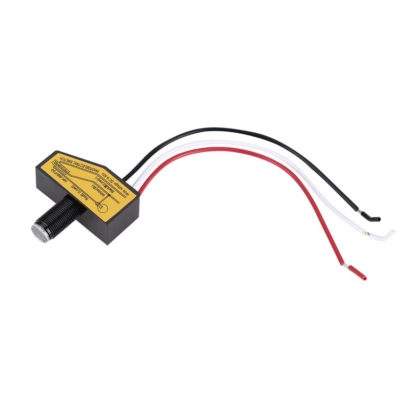 12 V Light Sensor, Twilight Switch 12 V, 12 V, 24 V, 36 V, 48 V Photocell Switch, Mini Light Switch Sensor, Dusk Control Until Dawn, Automatic On and Off, 8 V to 50 V