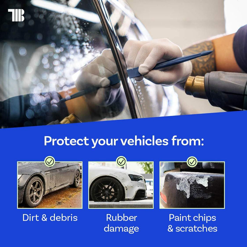 Track Tape for Cars - 6 inch x 1200" Roll, Made in USA, Temporary Paint Protection Film (PPF) for Road Trips and Car Transport, Clear Track Wrap Tape to Shield Vehicles from Rubber, Bugs, Debris