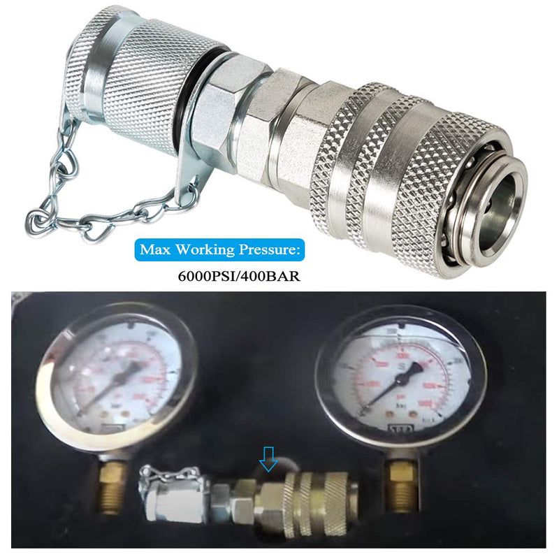 [Australia - AusPower] - Hydraulic Pressure Test Coupling Kit Fits for Parker PD Series Coupler, Caterpillar Case John Deere Excavator Construction Machinery 