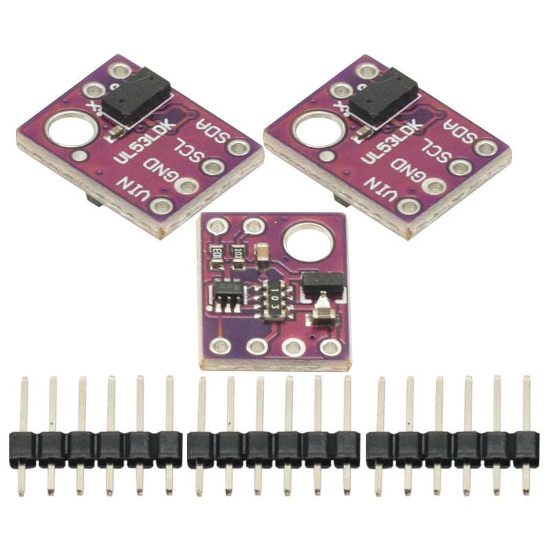 [Australia - AusPower] - 3PCS VL53L0X Time-of-Flight (ToF) Laser ranging Sensor 2.8-5V IIC Communication Laser Distance Sensor for Arduino 