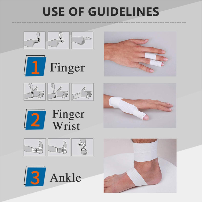 [Australia - AusPower] - Self Adhesive Wrap Cohesive Wrap Bandages 6 Count 3" x 5 Yards, Medical Tape, Adhesive Flexible Breathable First Aid Non Woven Rolls, Stretch Athletic, Ankle Sprains & Swelling, Sport Beige 6 Count (Pack of 1) 