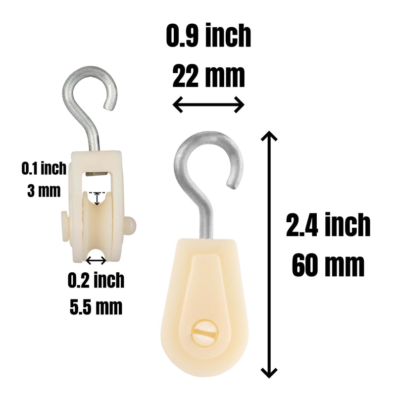 [Australia - AusPower] - 15 PCS Plastic Pulley Sturdy Small Pully Wheel Nylon Pully for Wire Amateur, School Project DIY, Outdoor Clotheslines 
