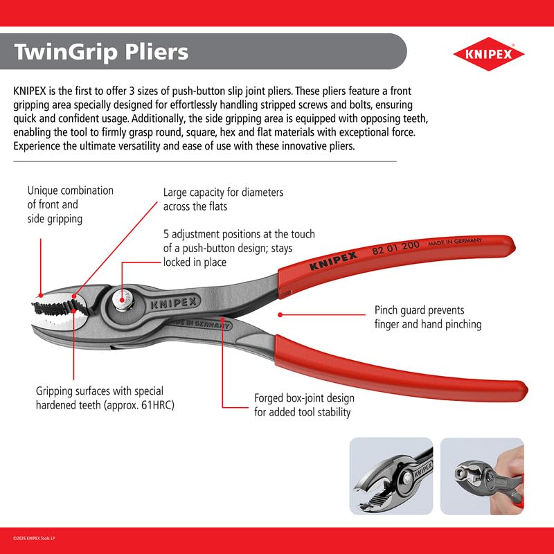 TwinGrip Pliers, 10-inch