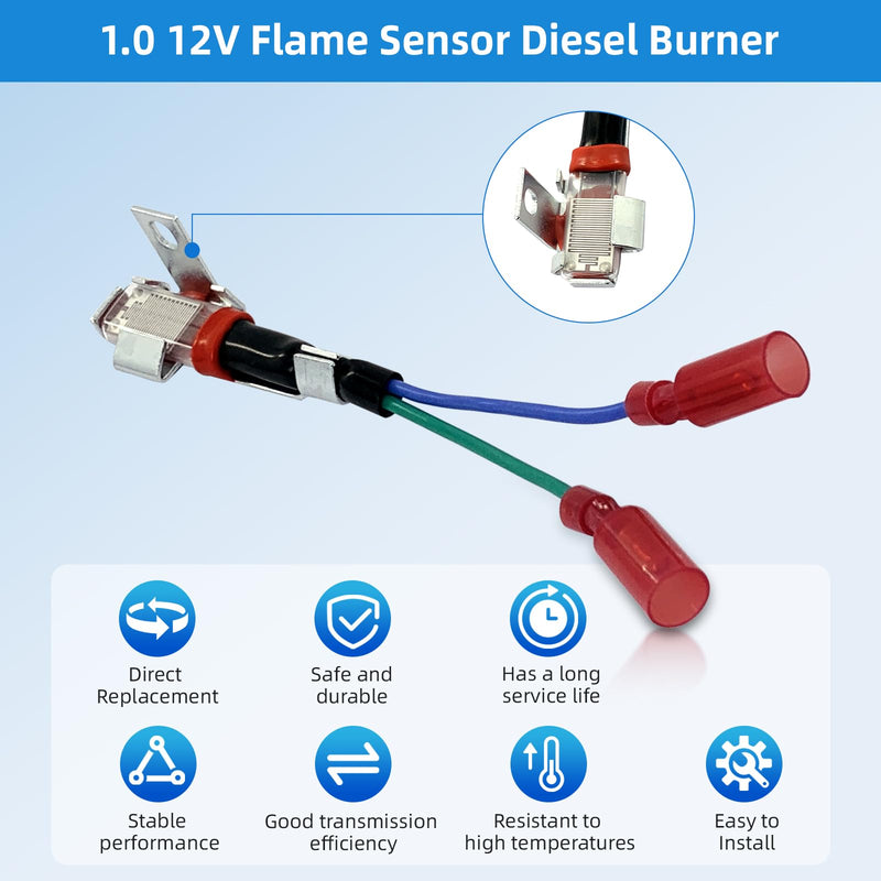[Australia - AusPower] - Flame Sensor 12V Compatible with Aqua-Hot, Hydro-Hot and Webasto Burner Heads Replaces WPX-638-78A, WPX63878A - Direct Fit 1.0 Type Sensor 
