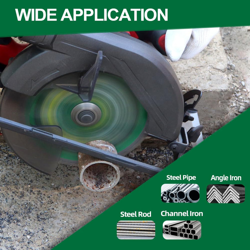 [Australia - AusPower] - KURSTOL Circular Saw Blade for Metal - 165 x 20 x 15.875 mm 48 Teeth Carbide Circular Saw Blade for Iron, Ferrous and Non-ferrous Metals, Iron Pipes, Rebar Steel 165mm 1 