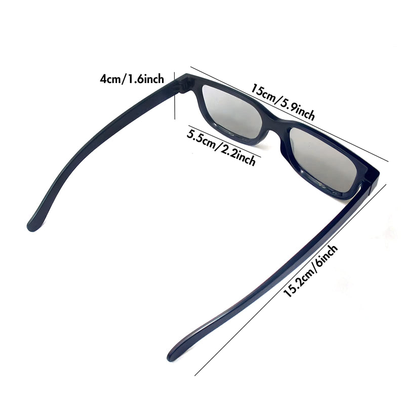 [Australia - AusPower] - Reald 3D Glasses, Circular Polarized Non-Flashing Passive 3D Glasses For Reald Format Cinema/Passive Polarized 3D TV Projector - 3D Glasses That Supports 3D TV And Cinema (3pcs) 