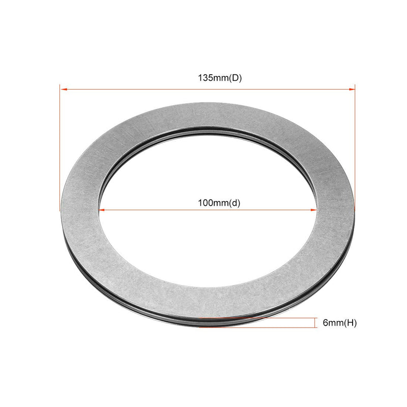 [Australia - AusPower] - uxcell AXK100135 Needle Roller Thrust Bearings with 2 Washers, 100mm Inner Diameter, 135mm OD 4mm Width Chrome Steel 100x135x4mm 