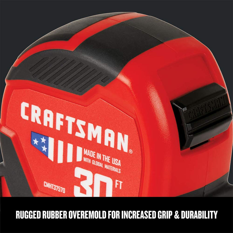 CRAFTSMAN Tape Measure, 30-Foot (CMHT37570S) (Pack of 1)