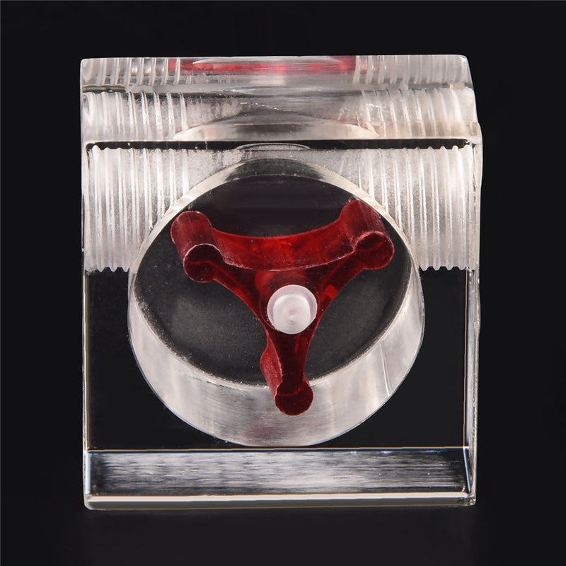 [Australia - AusPower] - G1/4 Threaded Meter Indicator for PC Computer Water Cooling System Quadrate 2 Ways Water Flow Meter PC Water Cooling 