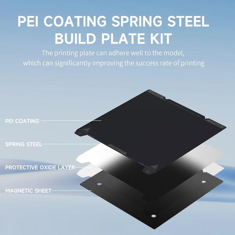 Official Creality K1 Build Plate 235x235m Kit Smooth PEI Sheet Flexible Spring Steel Magnetic 3D Printer Build Plate Set for K1/K1C/Ender 3/3 V2/3 Pro/5/5 Pro/3 Neo/3 V2 Neo