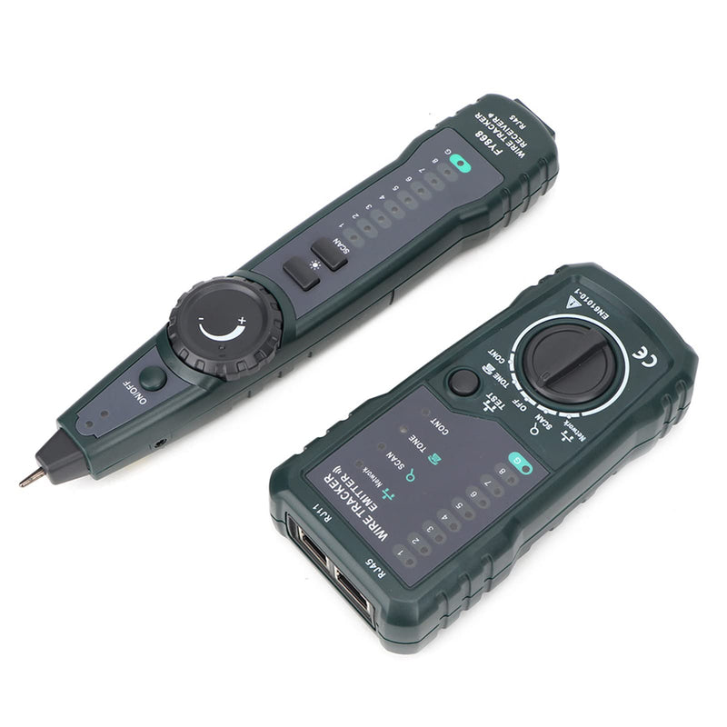 [Australia - AusPower] - FY868 Cable Tester, Wire Tracker Kit for Telecommunication, Wiring and Network Maintenance Engineers, RJ45 and RJ11 Compatible, Cable Sorting, Emitter and Receiver 