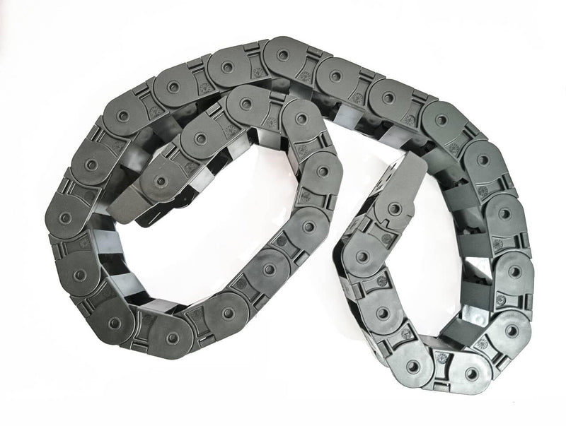 [Australia - AusPower] - 18 x 37mm Plastic Cable Drag Chain Wire Carrier Black 39"/1M 