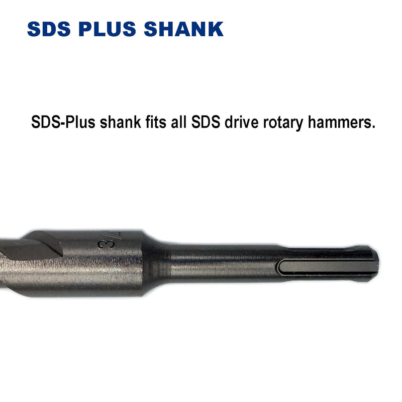 3/4-Inch x 12-Inch Carbide-Tipped SDS-Plus Rotary Hammer Drill Bit for Concrete, Brick, Stone, Pack of 2 3/4" x 12"