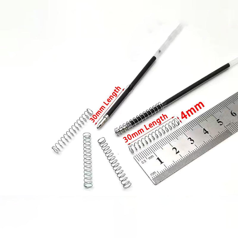 [Australia - AusPower] - Customized Galvanized Spring Steel Metal Small Coil Pressure Spring Compression Spring for Ball Pen, Wire Diameter 0.4mm * Out Diameter 4mm * Length 30mm, 100Pcs 