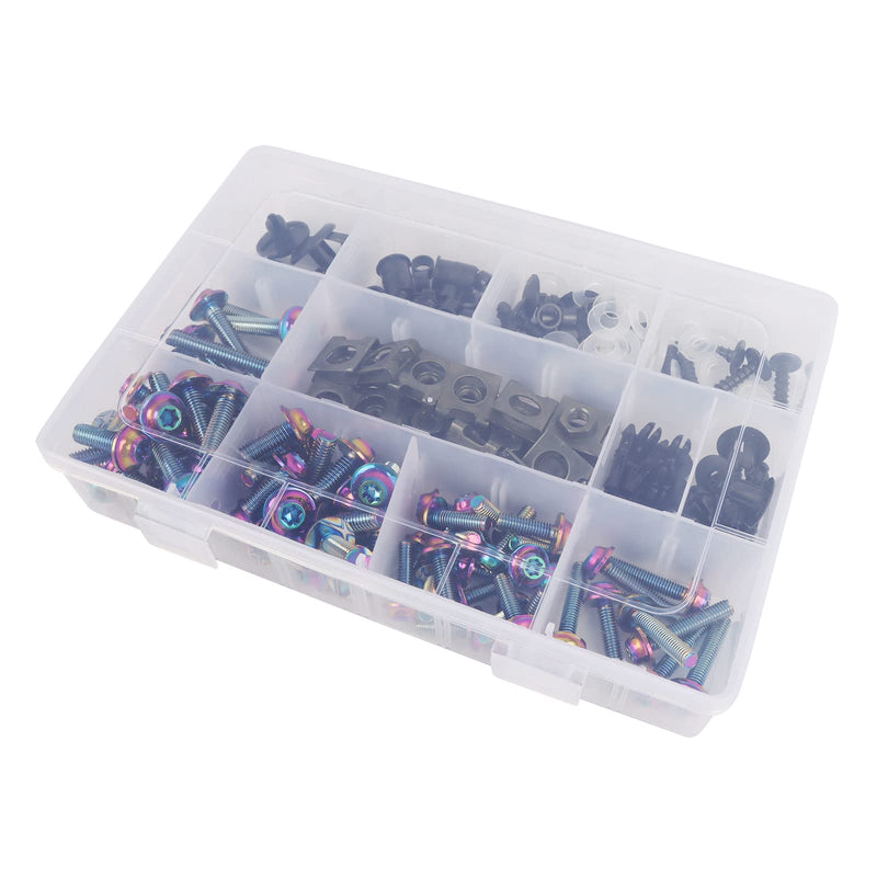 [Australia - AusPower] - BAIONE Worldmotop Stainless Steel Bolt Kit Screws Fasteners Clips Compatible with Yamaha Honda Kawasaki Suzuki BMW Fairing Bolt Kits Metric Bolts and Nuts Kit Torx Screws (purple) 