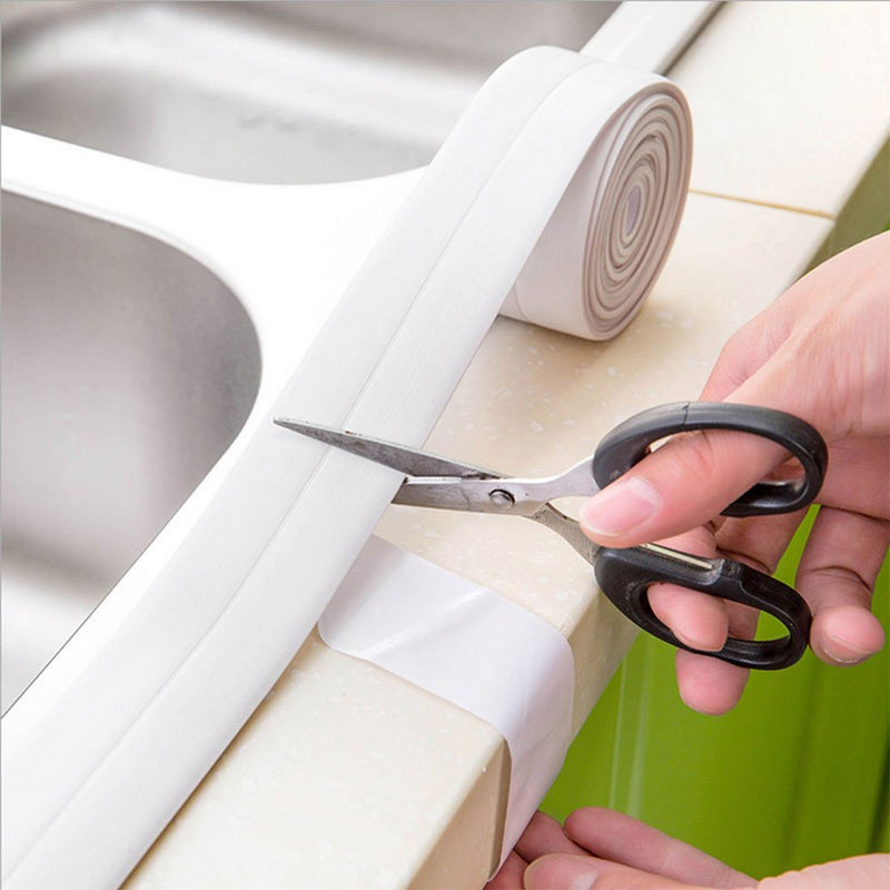 [Australia - AusPower] - DEVILMAYCARE Tape Caulk Strip Seal for Toliet Bathtub, Sink, Kitchen, Wall Edge, Self Adhesive Corner Liner 126''x1.57'' (Brown) Brown 
