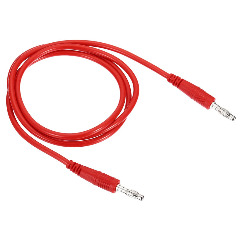 [Australia - AusPower] - PATIKIL 4mm Banana Plug to Banana Plug Test Leads Set, 2 Pcs Copper Flexible Cable Line Wire for Multi-Meter, Electrical Test Jumper 1m / 3.3ft, Multicolor 