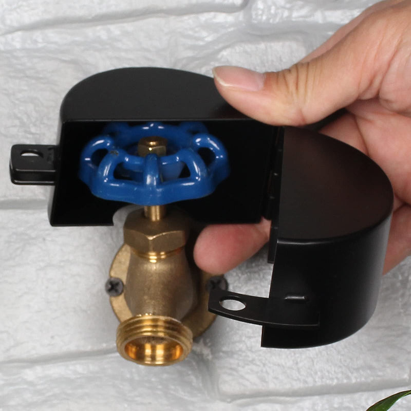 [Australia - AusPower] - Outdoor Faucet Lock System -Gate Valve LockoutDevice -Prevent Water Theft by Cover and Code Lock,Stop Unauthorized use Vandalism,Faucet Protection (Password Hanging Lock）… Black 
