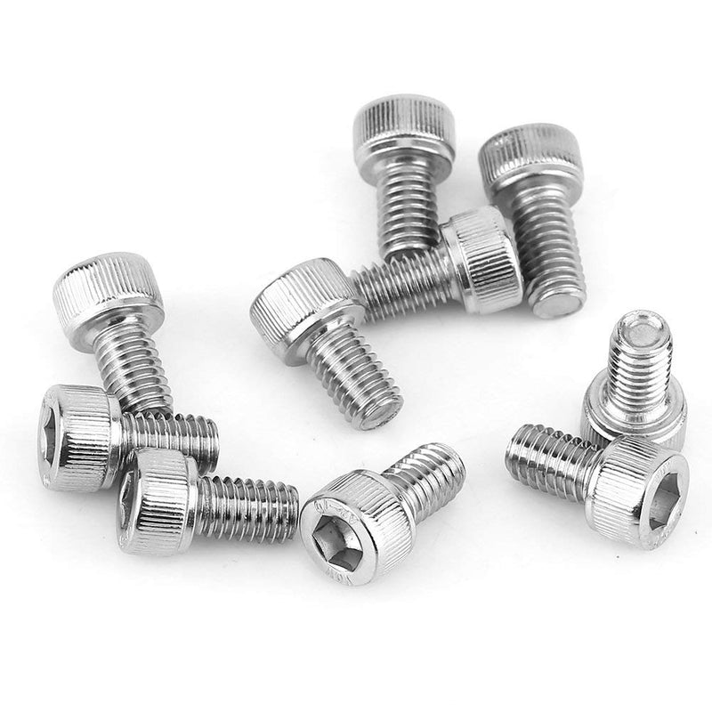 [Australia - AusPower] - 120Pcs M6 Stainless Steel Hex Socket Head Bolts Screws Nuts Washers Assortment Kit Used in The Home and Office Appliance 