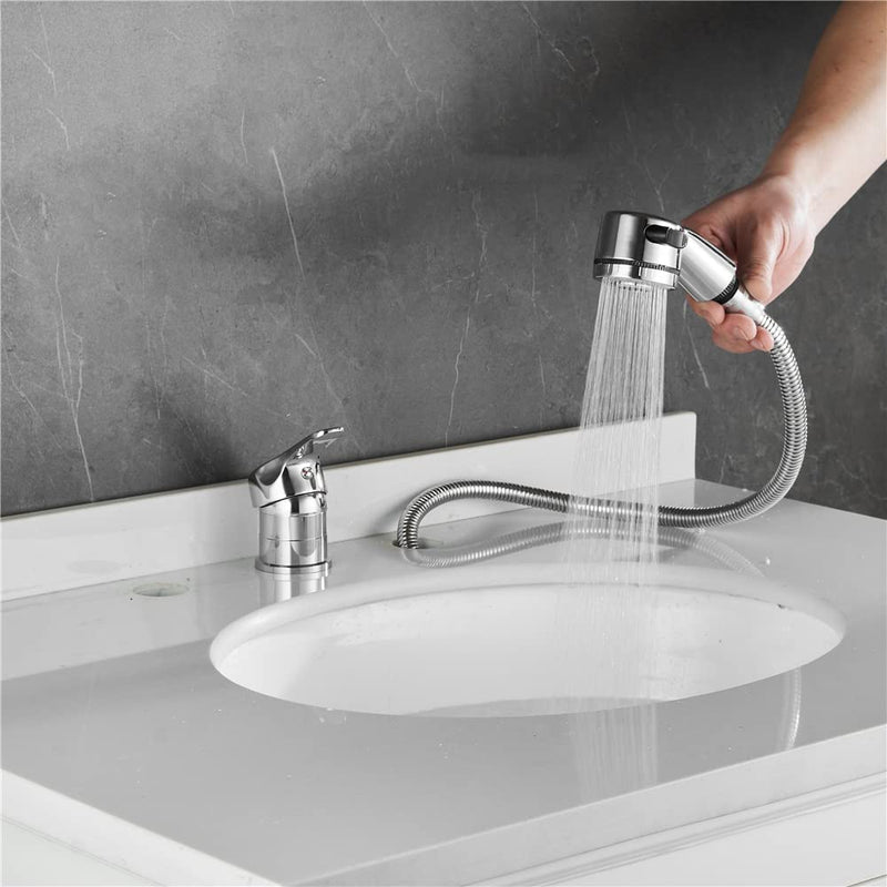 Salon Shampoo Bed Bowl Sink Basin Faucet or Backwash Unit,Shampoo Bowl Faucet with Hose and Shower Spray Head Wash Hair Sprayer,Chrome Faucet Full Set