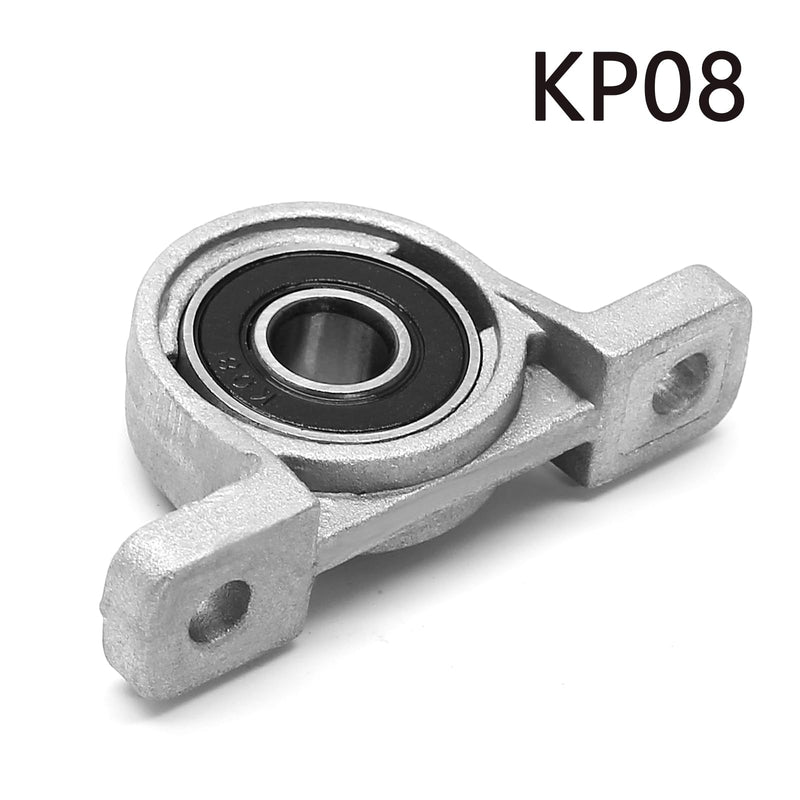 [Australia - AusPower] - KP08 Pillow Block Bearing Flange Bearing, 0.31 inch / 8mm Aluminum Alloy Bearing Self Aligning Bearing, Replacement Bearings Mounted Bearings for Machine 8mm / KP08 