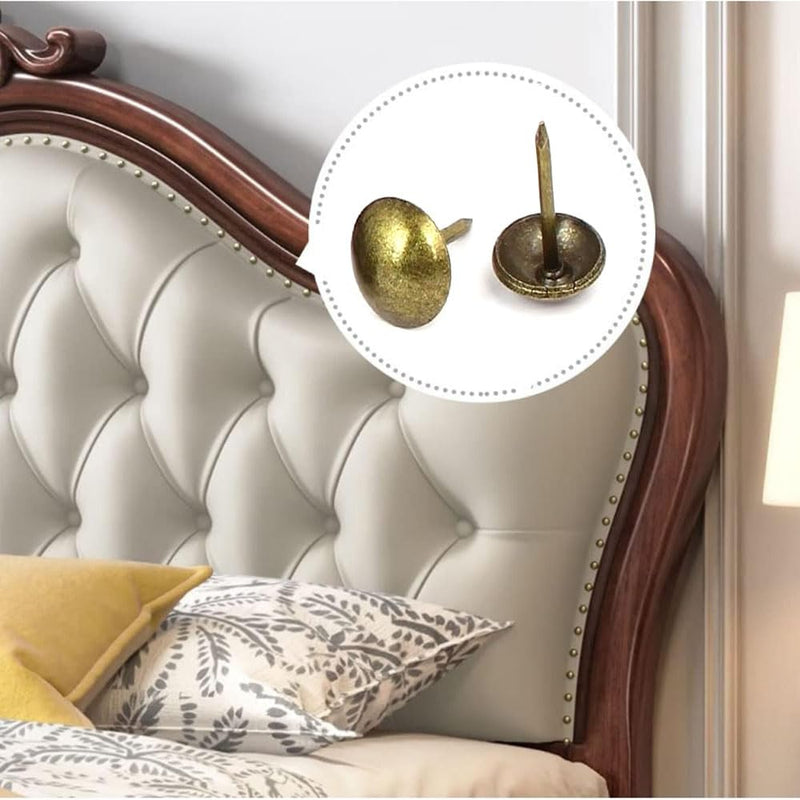[Australia - AusPower] - Upholstery Tacks,100pack,Nailhead Decorative Trim, Furniture Tacks for Sofa, Chair, Bed and Other Furniture (Gold) Gold 