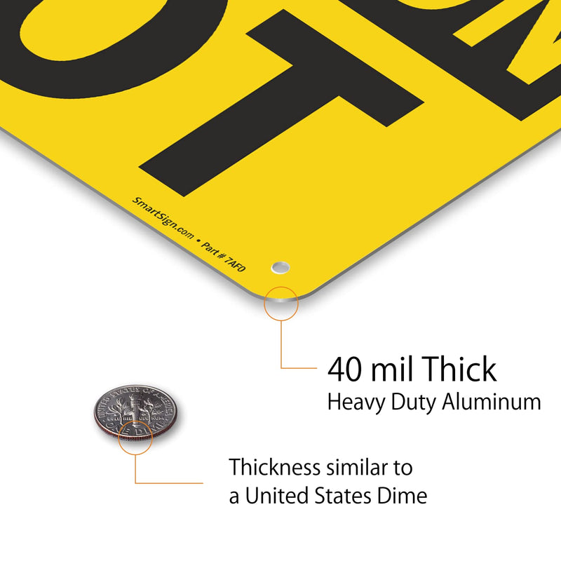 SmartSign - U9-1780-NA_7x10 "Caution - Hot" Sign | 7" x 10" Aluminum Black on Yellow