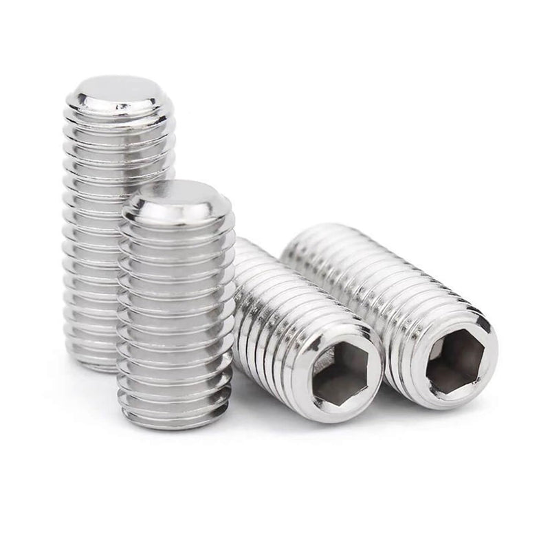 [Australia - AusPower] - 3/8-16 x 1'' (10 Pack) Set Screws, 304 Stainless Steel 18-8, Internal Hex Head Allen Drive Cup Point Screws (with Hex Key Wrench) 3/8 x 1'' 