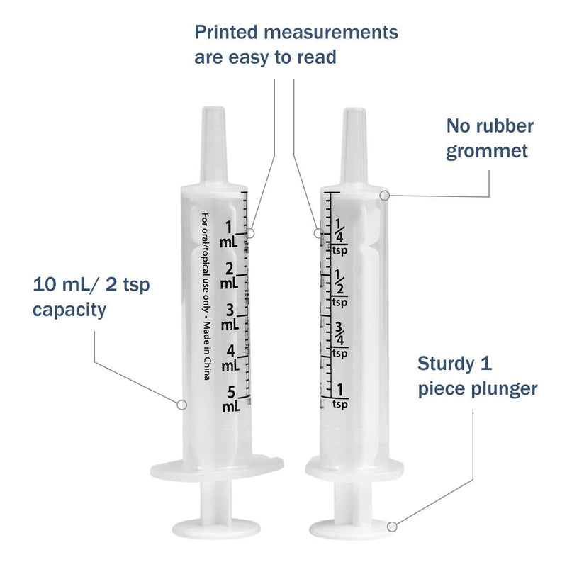 [Australia - AusPower] - Ezy Dose Oral Syringe & Dispenser | For Liquid Medicine | 5 mL/1 TSP | (pack of 50) (pack of 50) 