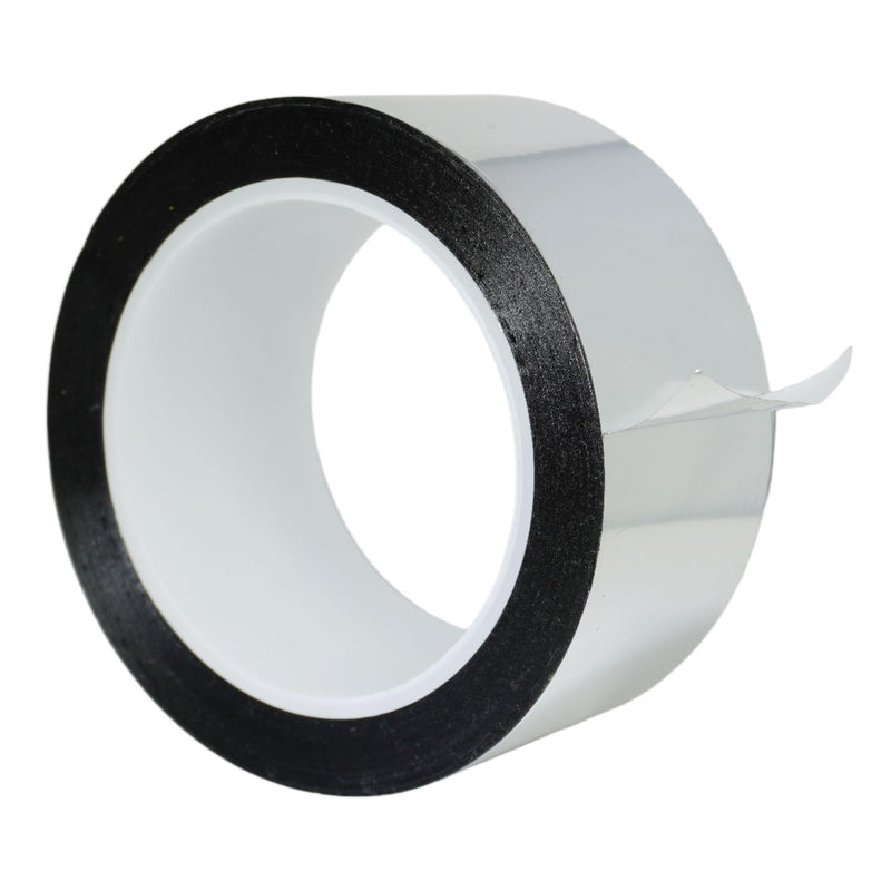 GGR Supplies T.R.U. Metalized Polyester Film Tape MMYP-1 – Mirror Finish Mylar for Accent Walls, Decorative Trim, Chrome Pinstripe for Cars, Graphic Arts, Silver, 2 in x 72 Yards 2 in.