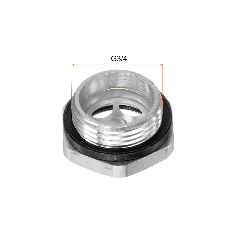 [Australia - AusPower] - uxcell Air Compressor Oil Level Gauge Sight Glass G3/4 Male Threaded Aluminum Liquid Indicator Sight Window 