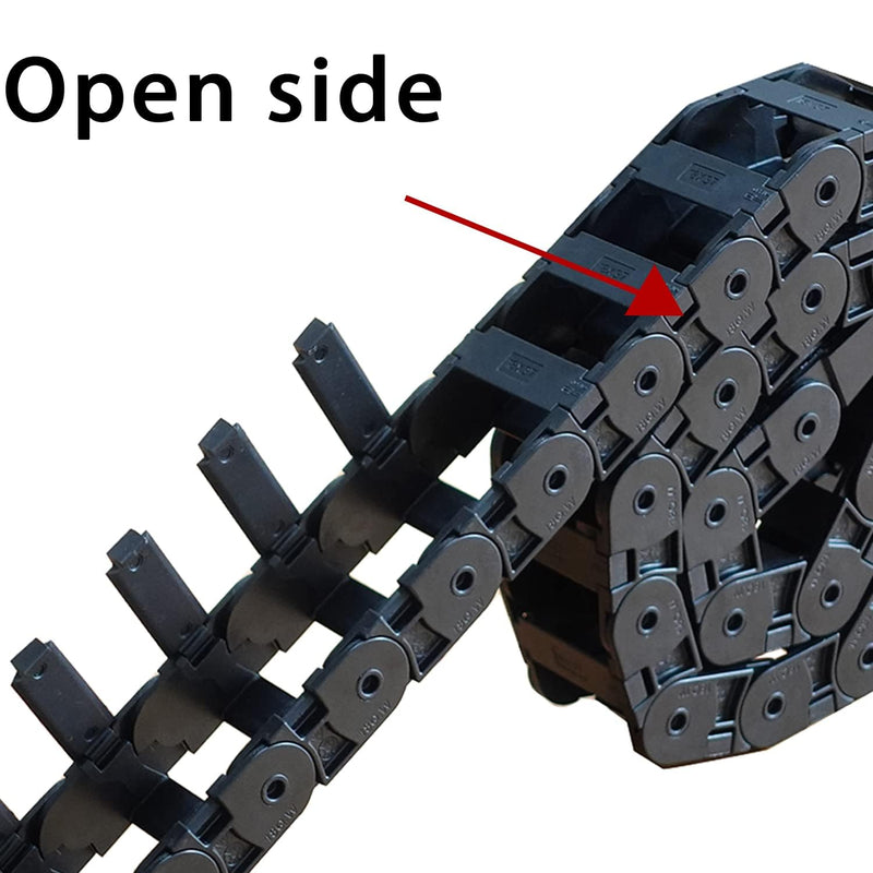 [Australia - AusPower] - 18 x 37mm Plastic Cable Drag Chain Wire Carrier Black 39"/1M 