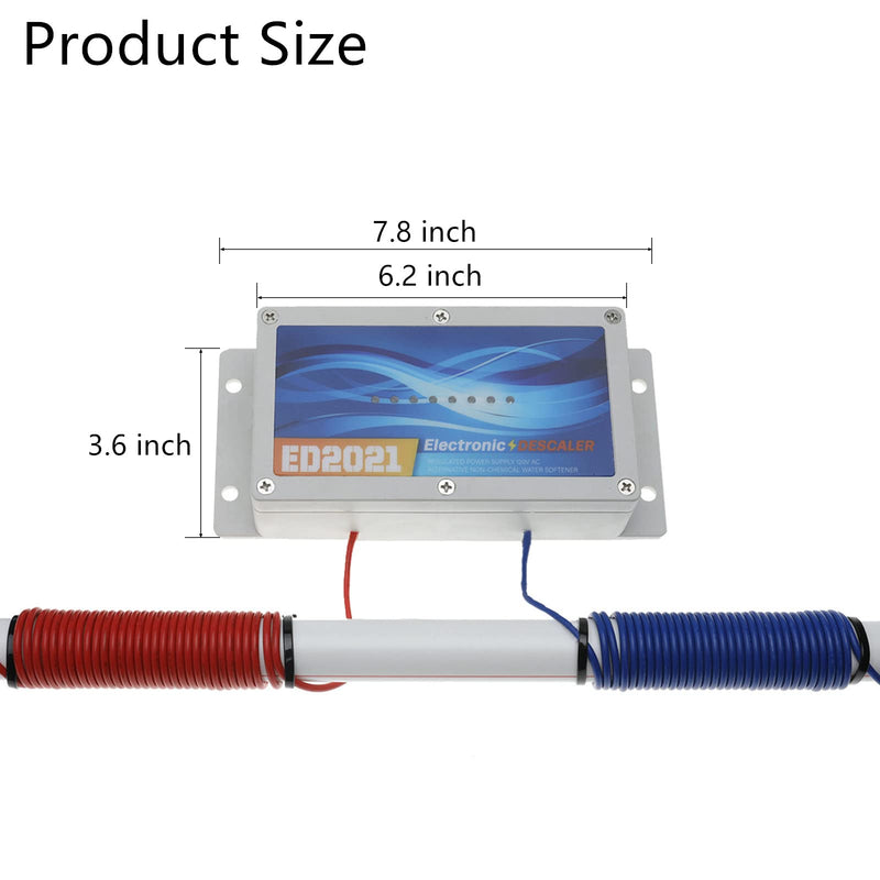 [Australia - AusPower] - Electronic Water Descaler System, Reduces Limescale, Rust, and Minerals, No Chemicals, Easy Installation 
