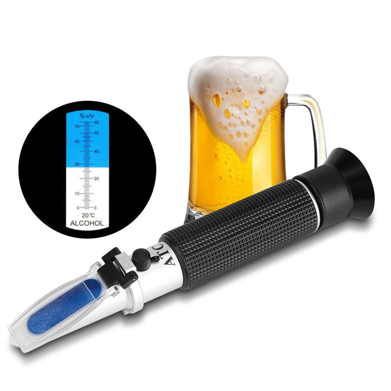 [Australia - AusPower] - Refractometer,Alcohol Tester,Hydrometer Alcohol,Handheld Wine Tester Meter Measure Instrument,Wine Refractometer Alcohol 0-80% Test Refractometer 