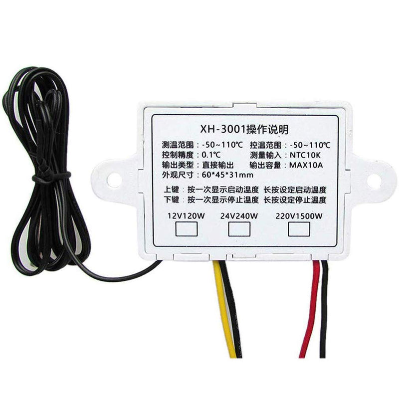 [Australia - AusPower] - Hailege XH-W3001 220V Digital LED Temperature Controller Thermostat Control Switch NTC 10K Probe 