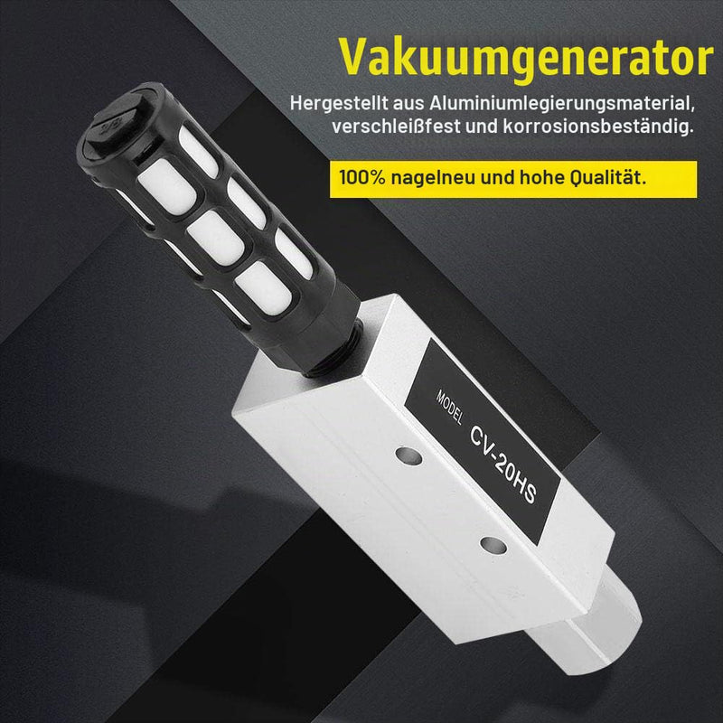 Akozon Vacuum Ejector CV-20HS Pneumatic Vacuum Ejector with Silencer