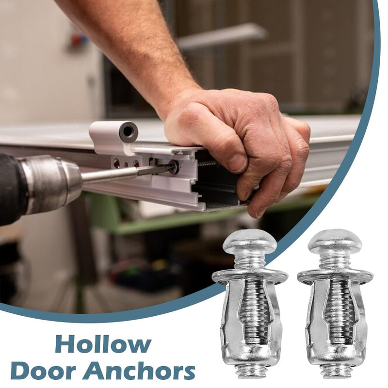 [Australia - AusPower] - EMVANV 20 PCs Hollow Door Anchors,Hollow Metal Cavity Fixing Hollow Wall Anchors for Aluminium Cladding Sheet Steel Pipe, Iron Sheet and Hollow Plastic Sheet(Silver) Silver 