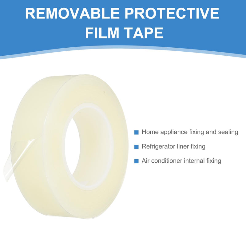 PATIKIL Removable Protective Film Tape, 1.6 Inch x 656 ft PE Surface Protective Scratch Film Tape Roll for Furniture Electrical Appliances Plastic Hardware Low Stickiness, Clear